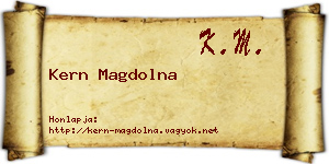 Kern Magdolna névjegykártya